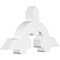 Ekena Millwork Ericson Architectural Grade PVC Gable Bracket, 48"W x 26"H x 6"D x 6"F, 13/12 Pitch GBP048X26X0606ERI00 - alternate 1